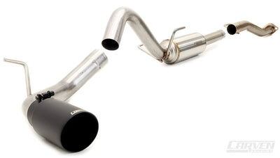 Carven - 16-20 Toyota Tacoma 3.5L (DC Short Bed 5ft.) Progressive Series CB w/4in. Tip - Ceramic Black-Catback-Deviate Dezigns (DV8DZ9)