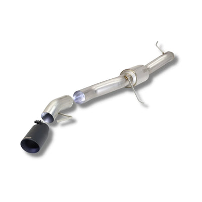 Carven - 19-23 Ford Ranger L4 2.3L TR Muffler Over Axle Dump Kit w/ 4in Ceramic Coated Black Tip-Catback-Deviate Dezigns (DV8DZ9)