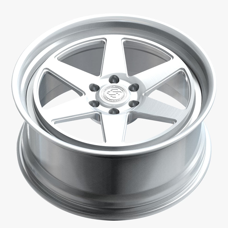 DV8DZ9 - Six | Brushed Face w/ Polished Lip - 2pc-2pc Wheels-Deviate Dezigns (DV8DZ9)