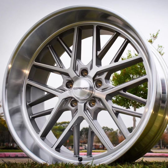 Corsart - Kingpin / 20x10 / 5x127 / ET0 - Gloss Brushed With Diamond Cut Lip-Wheels-Deviate Dezigns (DV8DZ9)