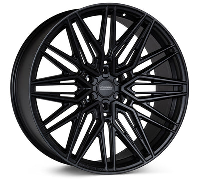 Vossen HF6-5 22x10 / 6x135 / ET-18 / Super Deep Face / 87.1 - Satin Black Wheel-Wheels-Deviate Dezigns (DV8DZ9)