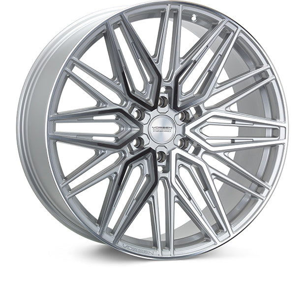 Vossen HF6-5 20x9.5 / 6x139.7 / ET15 / Deep Face / 106.1 - Silver Polished-Wheels-Deviate Dezigns (DV8DZ9)