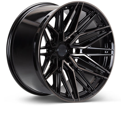 Vossen HF6-5 20x9.5 / 6x139.7 / ET15 / Deep Face / 106.1 - Tinted Gloss Black Wheel-Wheels-Deviate Dezigns (DV8DZ9)