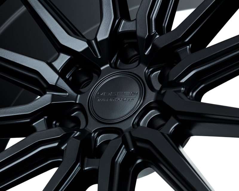 Vossen HF6-1 20x9.5 / 6x135 / ET15 / Deep Face / 87.1 - Satin Black Wheel-Wheels-Deviate Dezigns (DV8DZ9)