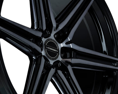 Vossen HF6-2 22x9.5 / 6x139.7 / ET20 / Deep Face / 106.1 - Tinted Gloss Black Wheel-Wheels-Deviate Dezigns (DV8DZ9)