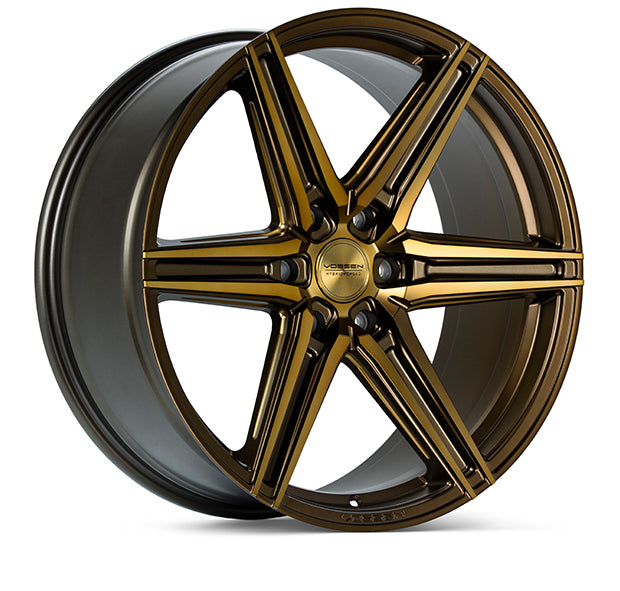 Vossen HF6-2 24x10 / 6x139.7 / ET25 / Deep Face / 106.1 - Tinted Matte Bronze Wheel-Wheels-Deviate Dezigns (DV8DZ9)