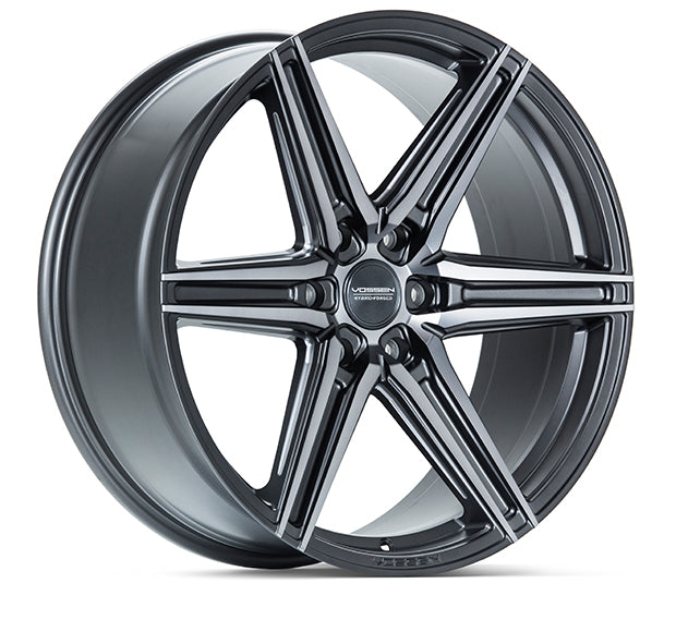 Vossen HF6-2 22x9.5 / 6x135 / ET20 / Deep Face / 87.1 - Tinted Matte Gunmetal Wheel-Wheels-Deviate Dezigns (DV8DZ9)