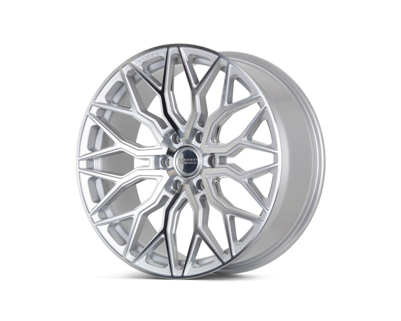 Vossen HF6-3 22x9.5 / 6x139.7 / ET20 / Deep Face / 106.1 - Silver Polished Wheel-Wheels-Deviate Dezigns (DV8DZ9)