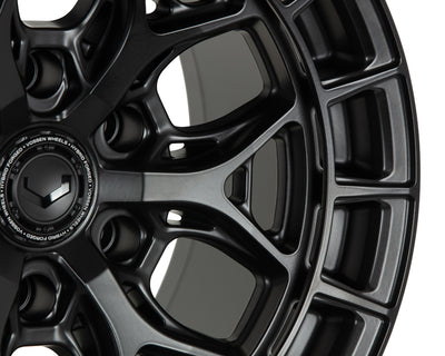 Vossen HFX-1 24x12 / 8x170 / ET-44 / Ultra Deep / 125.1 CB - Satin Black Wheel-Wheels-Deviate Dezigns (DV8DZ9)