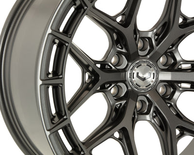 Vossen HFX-1 22x9.5 / 6x135 BP / ET20 / 87.1 CB / Deep - Matte Gunmetal Wheel-Wheels-Deviate Dezigns (DV8DZ9)