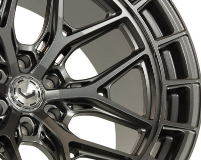 Vossen HFX-1 22x9.5 / 6x135 BP / ET20 / 87.1 CB / Deep - Matte Gunmetal Wheel-Wheels-Deviate Dezigns (DV8DZ9)