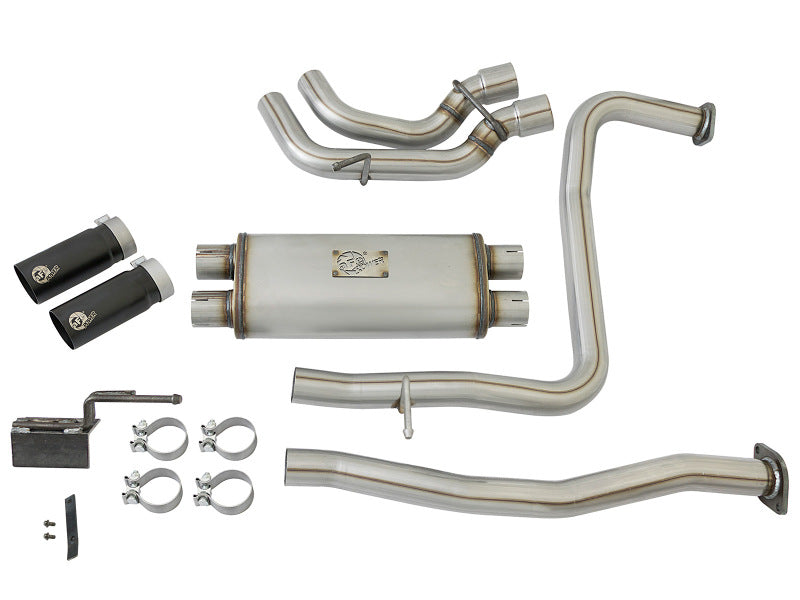 aFe POWER Rebel Series 2-1/2in 409 SS Cat Back Exhaust w/ Black Tips 16-17 Nissan Titan V8 5.6L-Catback-Deviate Dezigns (DV8DZ9)