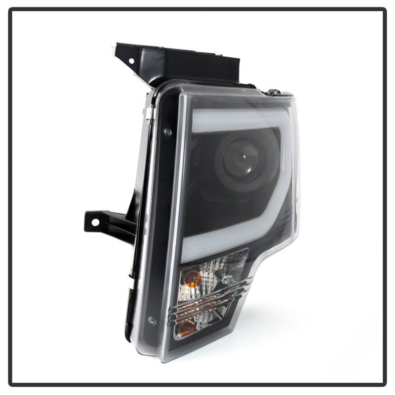 Spyder Ford F150 09-14 Projector Headlights Halogen Model- Light Bar DRL Blk PRO-YD-FF15009-LBDRL-BK-Headlights-Deviate Dezigns (DV8DZ9)