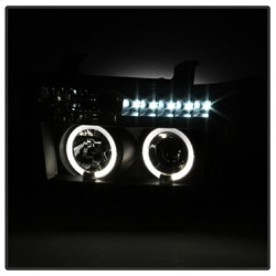 Spyder Toyota Tundra 07-133 Projector Headlights LED Halo LED Blk PRO-YD-TTU07-HL-BK-Headlights-Deviate Dezigns (DV8DZ9)