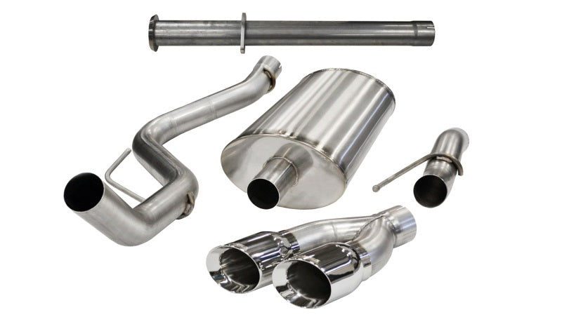 Corsa 11-13 Ford F-150 Raptor 6.2L V8 133in Wheelbase Polished Xtreme Cat-Back Exhaust-Catback-Deviate Dezigns (DV8DZ9)