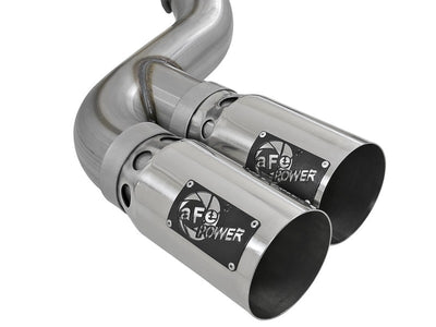 aFe Power 11-14 Ford F250/F350 6.7L Diesel Rebel XD 4in 409 SS DPF-Back Exhaust System - Pol Tips-DPF Back-Deviate Dezigns (DV8DZ9)