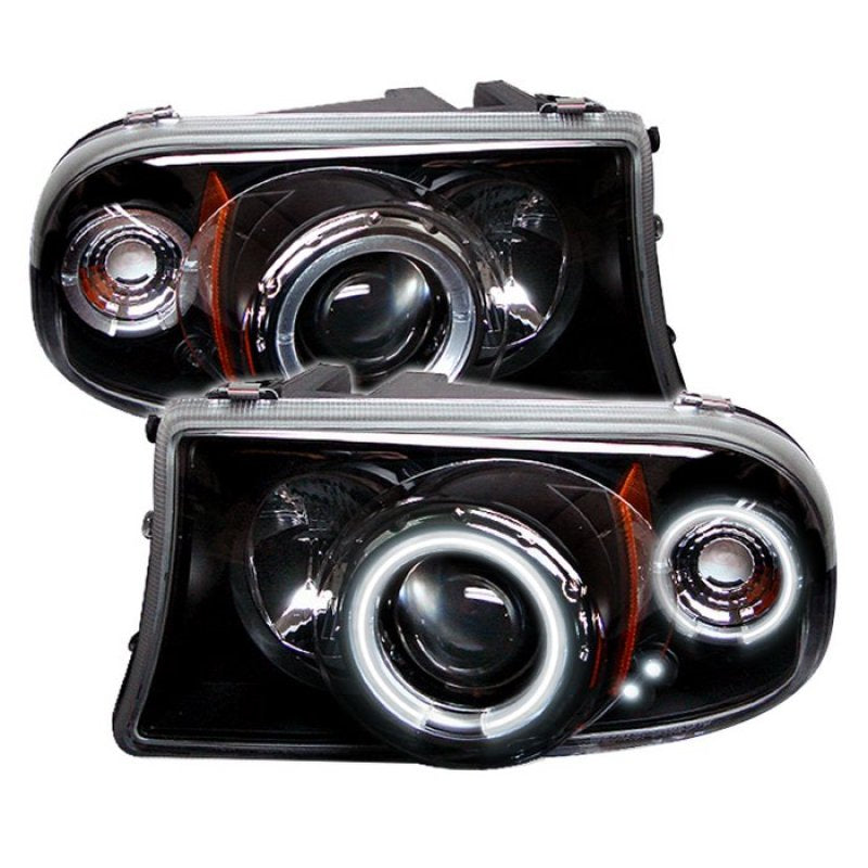 Spyder Dodge Dakota 97-04/Durango 98-03 1PC Projector Headlights LED Halo LED Chrm PRO-YD-DDAK97-C-Headlights-Deviate Dezigns (DV8DZ9)