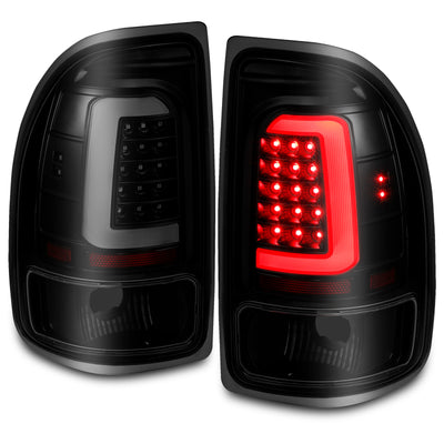 ANZO 1997-2004 Dodge Dakota LED Taillights Black Housing Smoke Lens Pair-Tail Lights-Deviate Dezigns (DV8DZ9)