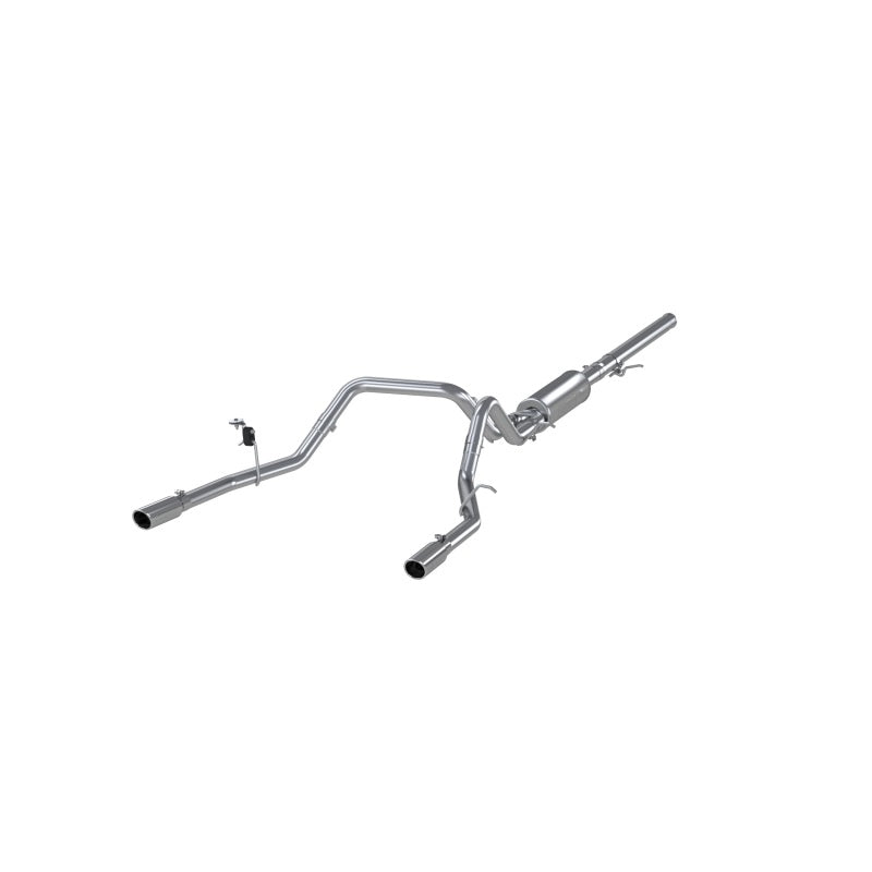 MBRP 14 Chevy/GMC 1500 Silverado/Sierra 4.3L V6/5.3L V8 Dual Split Rear T409 3in Cat Back Exhaust-Catback-Deviate Dezigns (DV8DZ9)