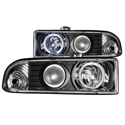 ANZO 1998-2005 Chevrolet S-10 Projector Headlights w/ Halo Black-Headlights-Deviate Dezigns (DV8DZ9)