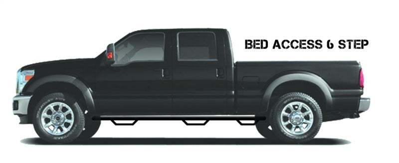 N-Fab Podium LG 15.5-19 Dodge RAM 1500 Crew Cab 6.4ft Bed - Bed Access - Tex. Black - 3in-Side Steps-Deviate Dezigns (DV8DZ9)