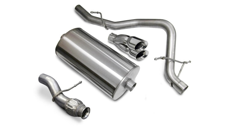 Corsa 09-11 Chevrolet Tahoe 5.3L V8 Polished Sport Cat-Back Exhaust-Catback-Deviate Dezigns (DV8DZ9)