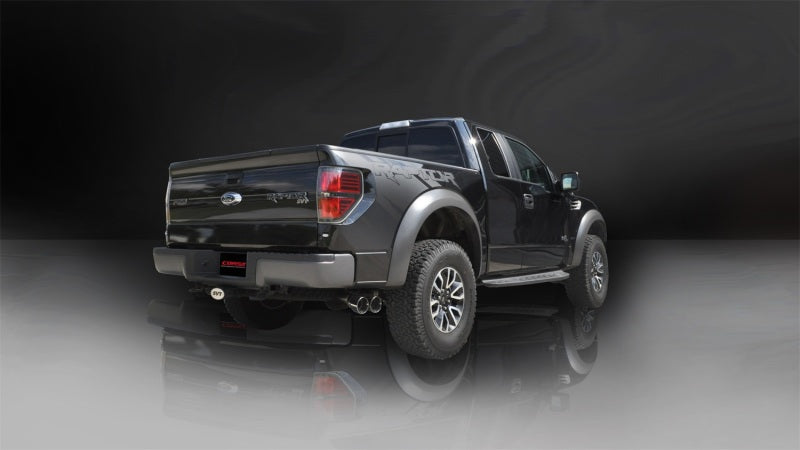 Corsa 11-13 Ford F-150 Raptor 6.2L V8 133in Wheelbase Polished Xtreme Cat-Back Exhaust-Catback-Deviate Dezigns (DV8DZ9)