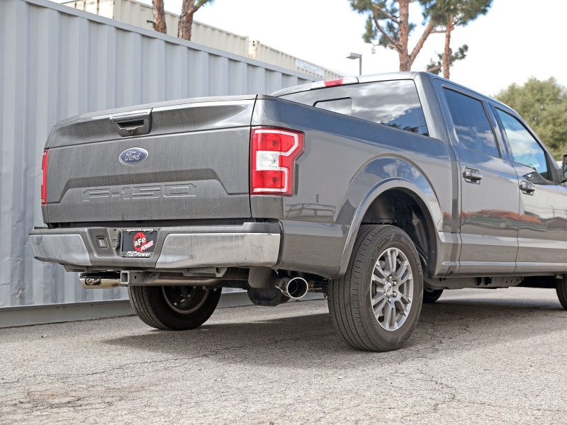 aFe Gemini XV 3in 304 SS Cat-Back Exhaust 15-20 Ford F-150 V6 2.7L/3.5 w/ Polished Tips-Catback-Deviate Dezigns (DV8DZ9)