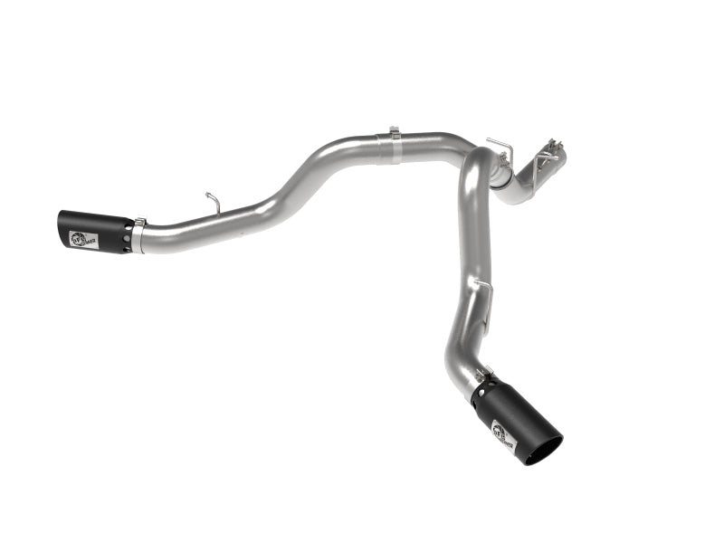 aFe Large Bore-HD 4in 409SS DPF-Back Exhaust System w/Black Tip 20 GM Diesel Trucks V8-6.6L (td) L5P-DPF Back-Deviate Dezigns (DV8DZ9)