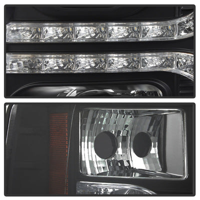 Spyder Chevy Silverado 1500 07-13 V2 Projector Headlights - LED DRL - Black PRO-YD-CS07V2-DRL-BK-Headlights-Deviate Dezigns (DV8DZ9)