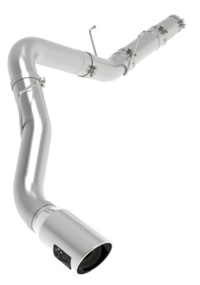 aFe ATLAS 5in DPF-Back Alum Steel Exhaust System w/Polished Tip 19-20 Ram Diesel Trucks L6-6.7L (td)-DPF Back-Deviate Dezigns (DV8DZ9)