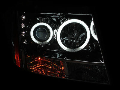 ANZO 2007-2013 Chevrolet Avalanche Projector Headlights w/ Halo Chrome-Headlights-Deviate Dezigns (DV8DZ9)