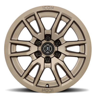 ICON Vector 6 17x8.5 6x5.5 0mm Offset 4.75in BS 106.1mm Bore Bronze Wheel-Wheels - Cast-Deviate Dezigns (DV8DZ9)