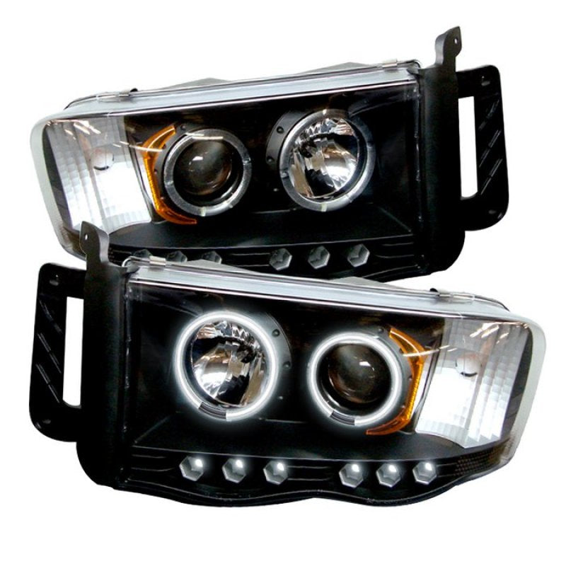 Spyder Dodge Ram 1500 02-05 03-05 Projector Headlights CCFL Halo LED Blk PRO-YD-DR02-CCFL-BK-Headlights-Deviate Dezigns (DV8DZ9)