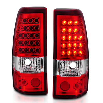 ANZO 2003-2006 Chevrolet Silverado 1500 LED Taillights Red/Clear-Tail Lights-Deviate Dezigns (DV8DZ9)