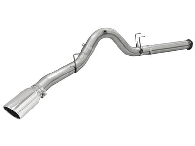 aFe MACHForce XP Exhaust 5in DPF-Back SS Exh 2015 Ford Turbo Diesel V8 6.7L Polished Tip-DPF Back-Deviate Dezigns (DV8DZ9)