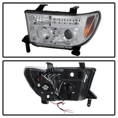Spyder Toyota Tundra 07-13 Projector Headlights LED Halo LED Chrm PRO-YD-TTU07-HL-C-Headlights-Deviate Dezigns (DV8DZ9)