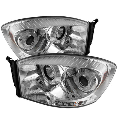 Spyder Dodge Ram 1500 06-08/Ram 2500 06-09 Projector Headlights LED Halo LED Chrm PRO-YD-DR06-HL-C-Headlights-Deviate Dezigns (DV8DZ9)