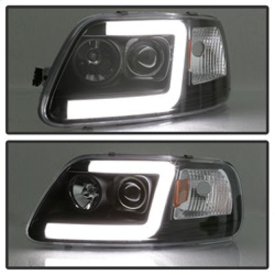 Spyder 97-03 Ford F-150 (After 6/1997) Light Bar Projector Headlights - Blk (PRO-YD-FF15097V2-LB-BK)-Headlights-Deviate Dezigns (DV8DZ9)