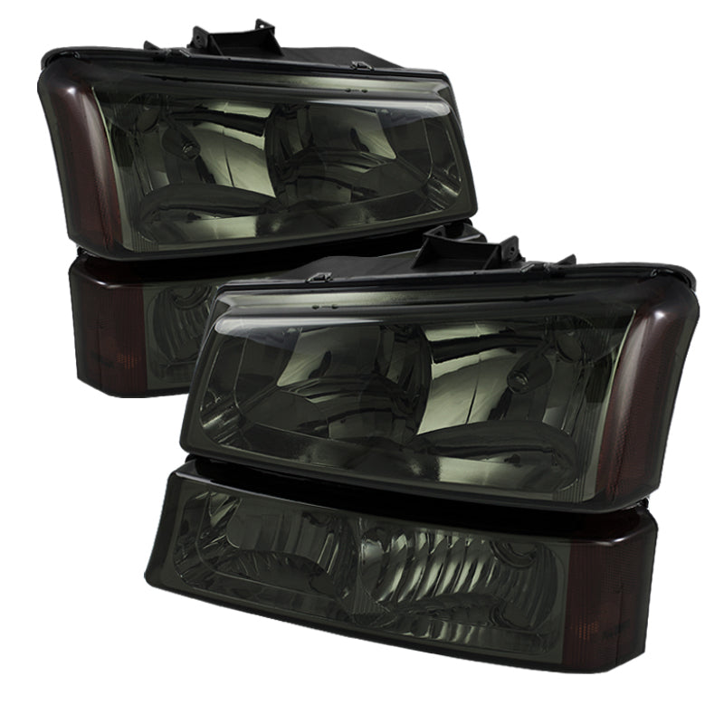 Xtune Chevy Silverado 2500HD 03-06 Crystal Headlights w/ Amber Lights Smoke HD-JH-CSIL03-AM-SM-SET-Headlights-Deviate Dezigns (DV8DZ9)