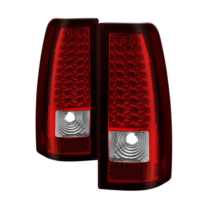 Xtune Chevy Silverado 1500/2500/3500 03-06 LED Tail Lights Red Clear ALT-ON-CS03-LED-RC-Tail Lights-Deviate Dezigns (DV8DZ9)