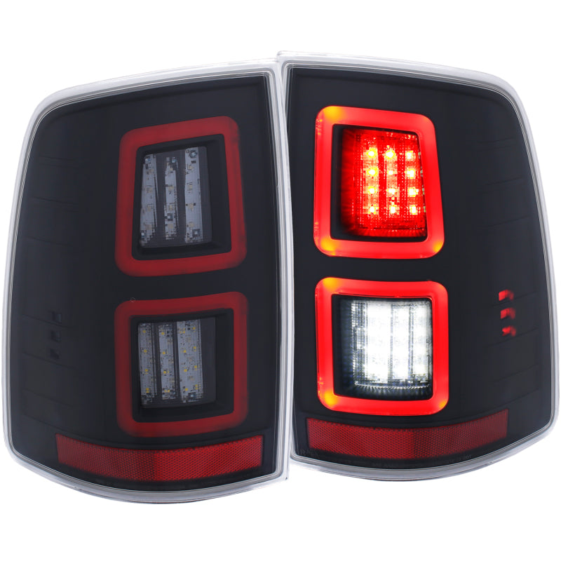 ANZO LED Black 13-17 Dodge Ram 1500/2500/3500 LED Taillights Black-Tail Lights-Deviate Dezigns (DV8DZ9)