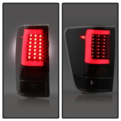 xTune 04-15 Nissan Titan Light Bar LED Tail Lights - Black (ALT-ON-NTI04-LBLED-BK)-Tail Lights-Deviate Dezigns (DV8DZ9)