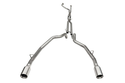 Corsa 21-22 Dodge Ram TRX Crew Cab Baja Catback Exhaust Dual Rear Satin Tip-Catback-Deviate Dezigns (DV8DZ9)