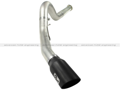 aFe MACHForce XP 5in DPF-Back Stainless Steel Exhaust , Blk,Ford Diesel Trucks 11-14 V8-6.7L td-DPF Back-Deviate Dezigns (DV8DZ9)