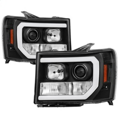 Spyder GMC Sierra 1500/2500/3500 07-13 V2 Projector Headlights- Black PRO-YD-GS07V2-LBDRL-BK-Headlights-Deviate Dezigns (DV8DZ9)