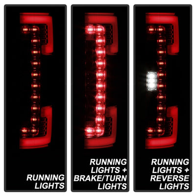 Spyder 17-18 Ford F-250 SD (w/Blind Spot Sens) LED Only Tail Lights - Red Clr (ALT-YD-FS17BS-LED-RC)-Tail Lights-Deviate Dezigns (DV8DZ9)