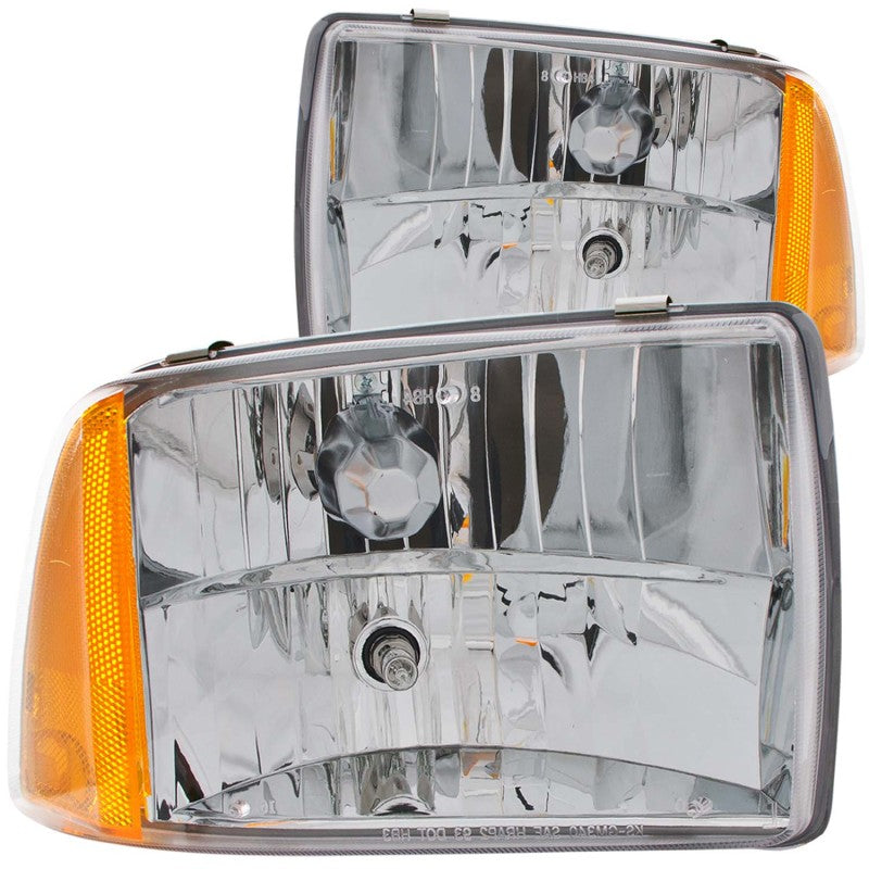 ANZO 1995-1997 Chevrolet Blazer Crystal Headlights Chrome 1pc-Headlights-Deviate Dezigns (DV8DZ9)