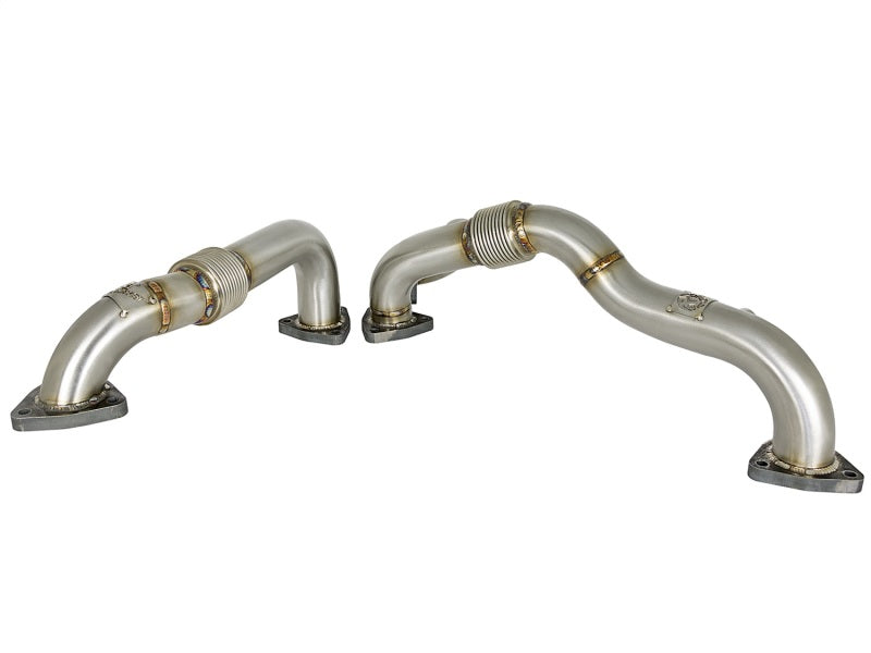 aFe Twisted Steel Header Up-Pipe 08-10 Ford Diesel Trucks V8-6.4L (td)-Headers & Manifolds-Deviate Dezigns (DV8DZ9)