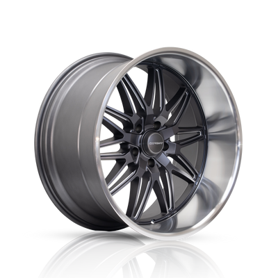 Corsart - Alcatraz / 22x8.5 / 5x4.75 / ET6 - Matte Gunmetal Milled With Diamond Cut Lip-Wheels-Deviate Dezigns (DV8DZ9)